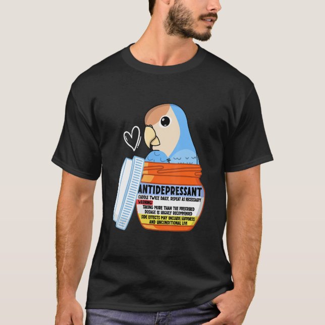 Niedliche Antidepressiva Parrot I Peach konfrontie T-Shirt (Vorderseite)