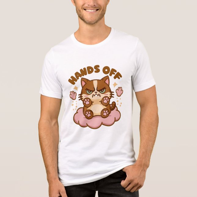 Niedliche antisoziale Katze Tri-Blend Shirt (Vorderseite)