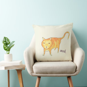 Niedliche apathische orange Katze Kissen