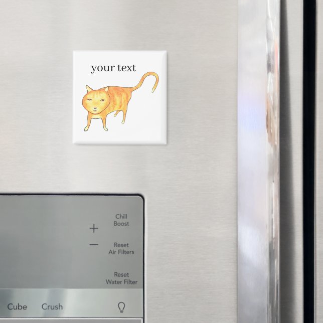 Niedliche apathische orange Katze Magnet (In Situ (Kühlschrank))