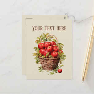 Niedliche Apfelfreunde Obsthändler Nachricht hinzu Postkarte