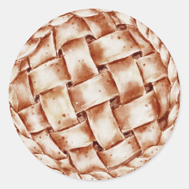 niedliche Apfelkuchenfreunde Runder Aufkleber (Vorderseite)