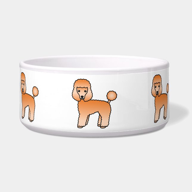 Niedliche Apricot Toy Doodle Hunde Napf (Vorderseite)