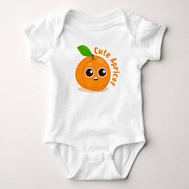 Niedliche Aprikose Baby Strampler (Vorderseite)