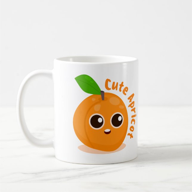 Niedliche Aprikose Kaffeetasse (Links)
