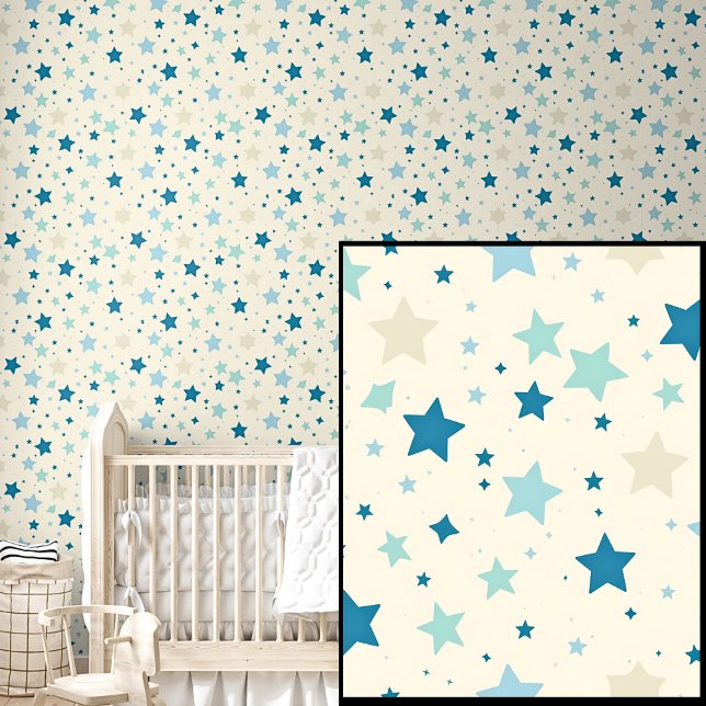 Niedliche Aqua & Blue Stars Tapete (Von Creator hochgeladen)