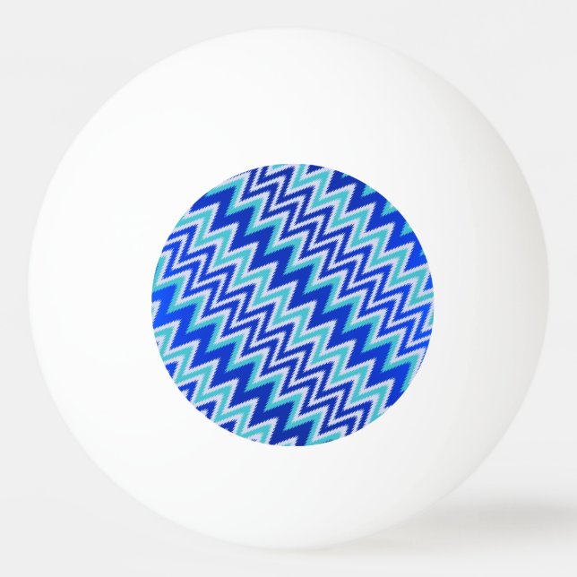 Niedliche aqua blue zigzag Streifen iPhone Briefta Tischtennisball (Vorderseite)
