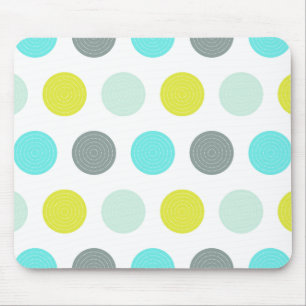 Niedliche Aqua-Minzen-blaues gelbes Mousepad