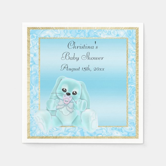Niedliche aquamarine schlaffe serviette (Vorderseite)