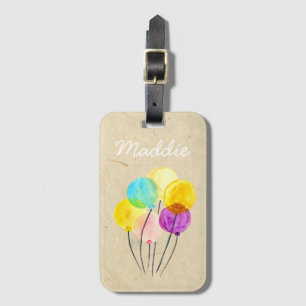 Niedliche Aquarellballons Gepäckanhänger