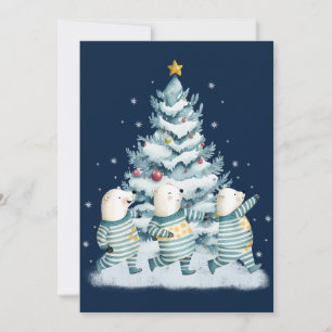 Niedliche Aquarellbären Feiertagskarte