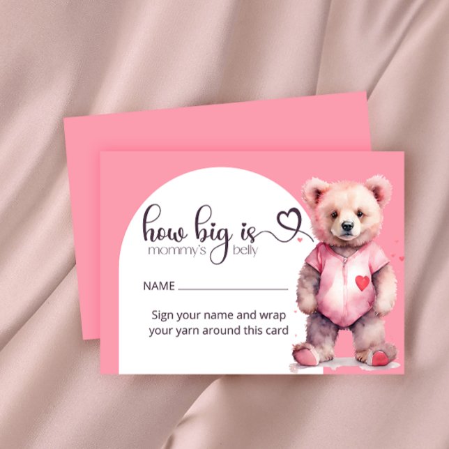 Niedliche Aquarellbären, wie groß der Bauch der Ma Begleitkarte (Von Creator hochgeladen)