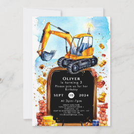 Niedliche Aquarellbauweise Geburtstag Einladung