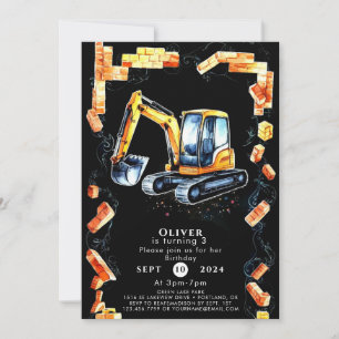 Niedliche Aquarellbauweise Geburtstag Einladung