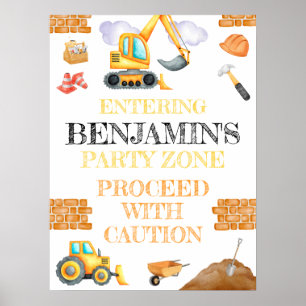 Niedliche Aquarellbauweise Geburtstag Poster