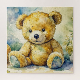 Niedliche Aquarellbilder eines Teddy-Bären Puzzle