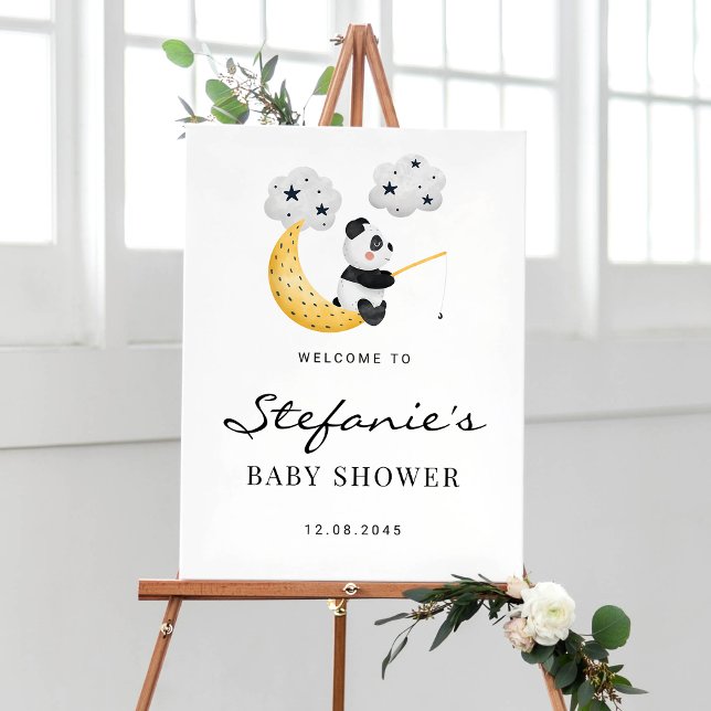 Niedliche Aquarelldusche Panda Kinderdusche Willko Poster (Von Creator hochgeladen)