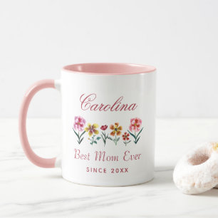 Niedliche Aquarellfarbe Beste Mama je Babydusche Tasse