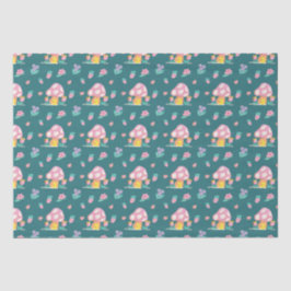 niedliche Aquarellfarbe Blume grün Seidenpapier