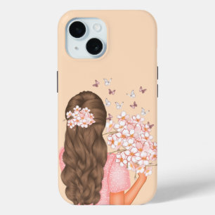 niedliche Aquarellfarbe Rosa Blume Monograviert fü Case-Mate iPhone Hülle