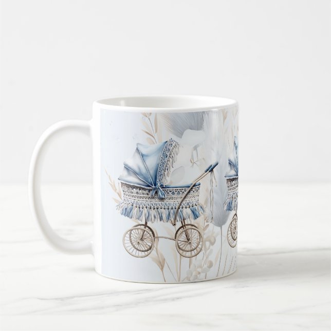 Niedliche Aquarellfarben, klassische Babytrappe Bl Kaffeetasse (Links)