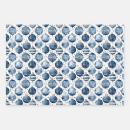 Niedliche Aquarellfarben Weihnachtsdekorationen in Geschenkpapier Set