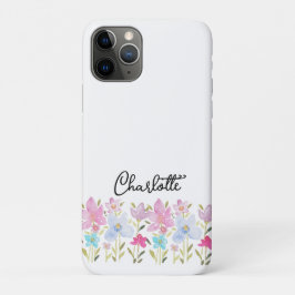 Niedliche Aquarellfarben-Wildblumen Mit Monogramm Case-Mate iPhone Hülle