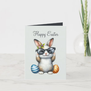 Niedliche Aquarellfärbung Osterhase - Nachricht Feiertagskarte