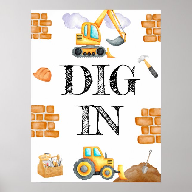 Niedliche Aquarellgestaltung Geburtstagspopster Poster (Vorne)