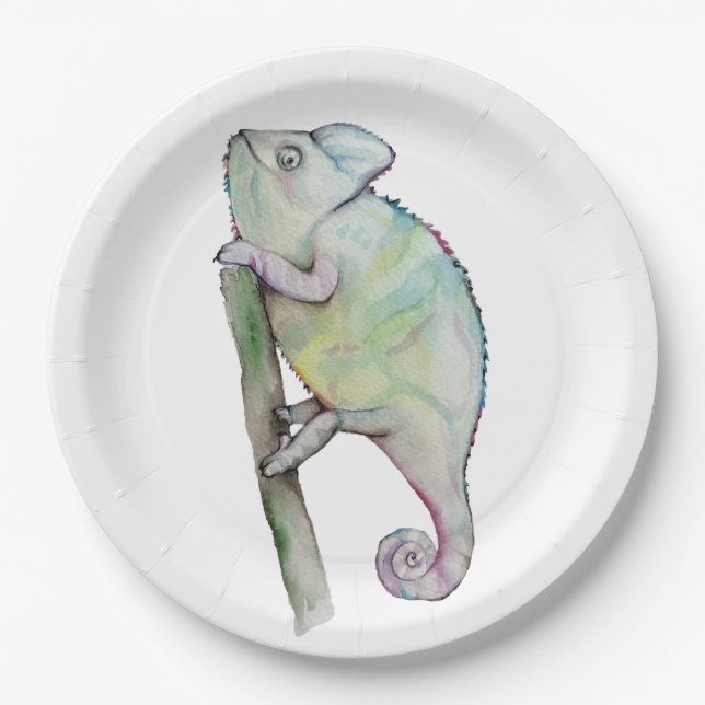 Niedliche Aquarellkammer Pappteller (Vorderseite)