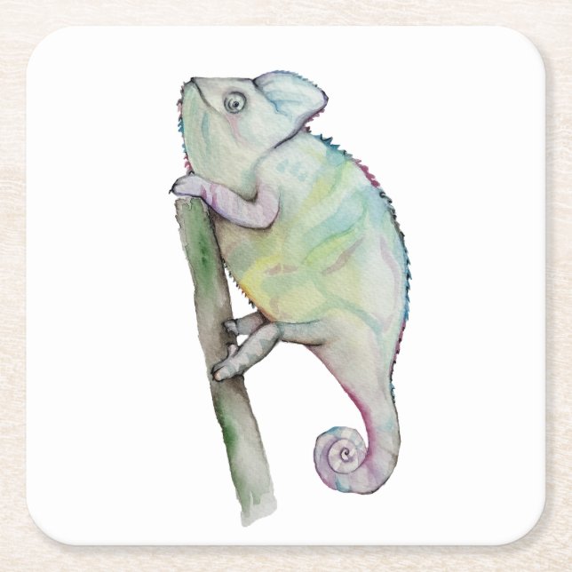 Niedliche Aquarellkammer Rechteckiger Pappuntersetzer (Vorderseite)