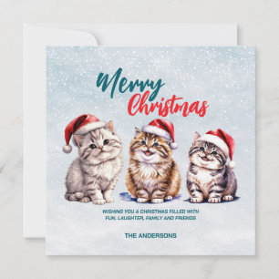 Niedliche Aquarellkatze Weihnachten Weihnachten