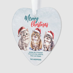 Niedliche Aquarellkatze Weihnachten Weihnachten Ornament