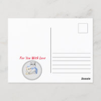 Niedliche Aquarellkatzen am Valentinstag