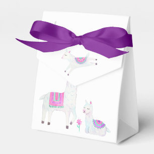 Niedliche Aquarelllama-Kinderdusche Geschenkschachtel