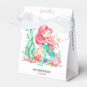 Niedliche Aquarellmaid unter dem Meer Geburtstagsf Geschenkschachtel