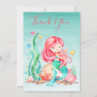 Niedliche Aquarellmaid unter der Meerwasserdusche Karte