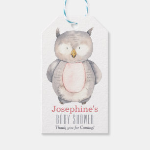Niedliche Aquarellmännchen neutrale Babydusche Geschenkanhänger