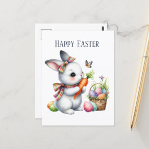 Niedliche Aquarellmeldung Ostern Postkarte