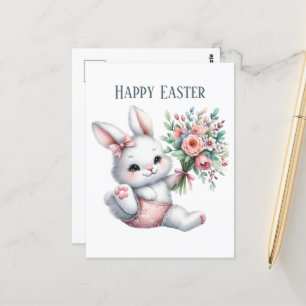 Niedliche Aquarellmeldung Ostern Postkarte