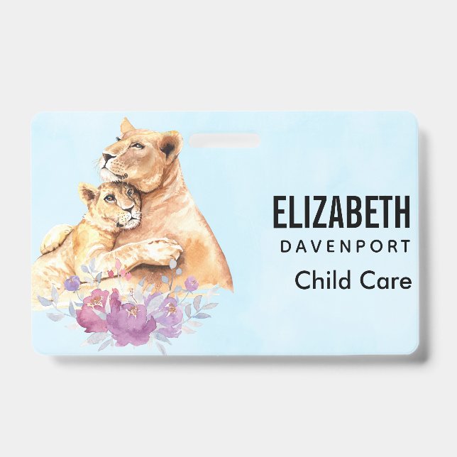 Niedliche Aquarellmütter Ausweis (Front)