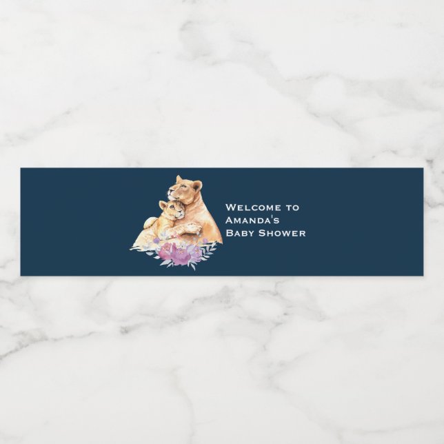 Niedliche Aquarellmütter - Willkommen Wasserflaschenetikett (Einzelnes Label)