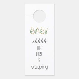 Niedliche Aquarellpflanzen Blätter Kinderbettwäsch Türanhänger