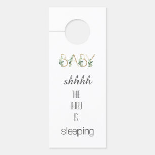 Niedliche Aquarellpflanzen Blätter Kinderbettwäsch Türanhänger