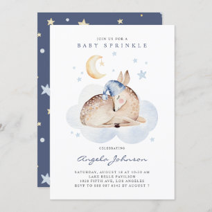 Niedliche Aquarellschlage Baby Deer Baby Sprinkle Einladung