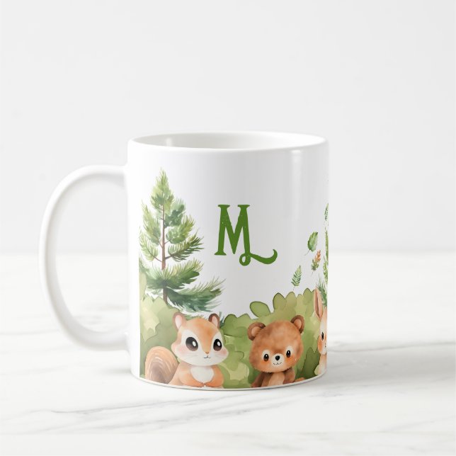 Niedliche Aquarelltiere Kaffeetasse (Links)