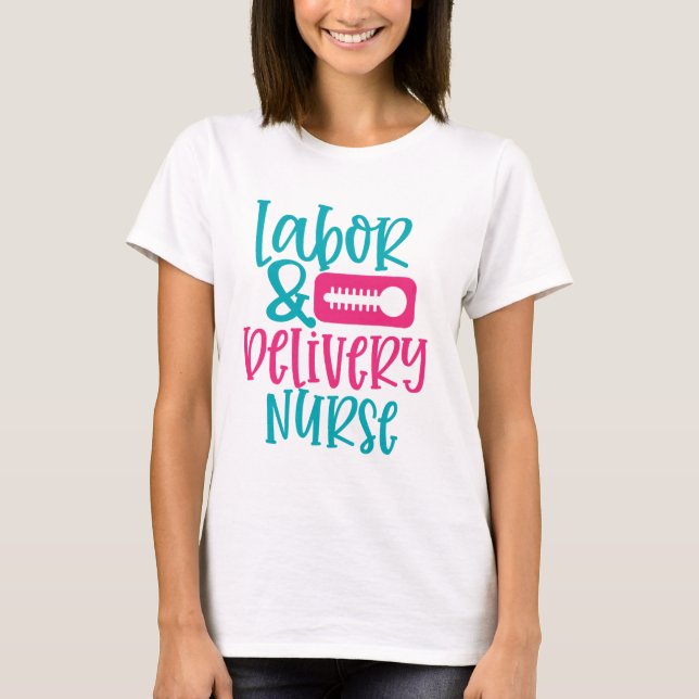 Niedliche Arbeit und Lieferung Krankenwagen Wortku T-Shirt (Vorderseite)