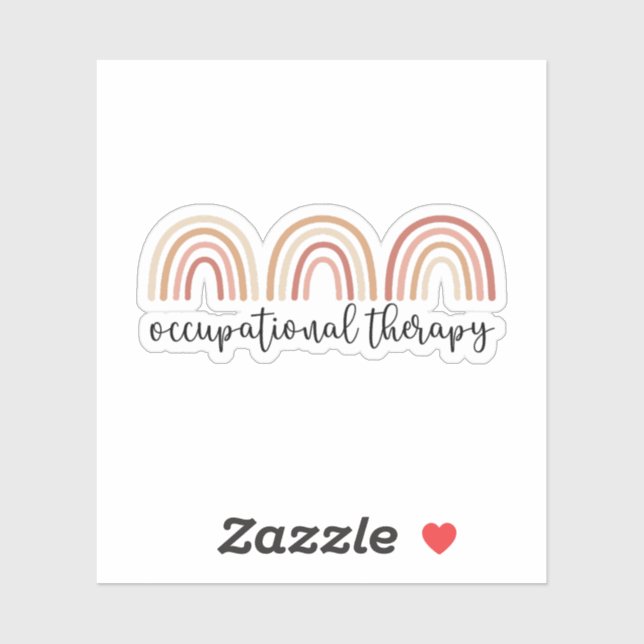 Niedliche Arbeitstherapie OT Regenbogen Aufkleber (Blatt)