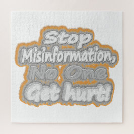 Niedliche Artwork über "Stopp Misinformation". Kau Puzzle