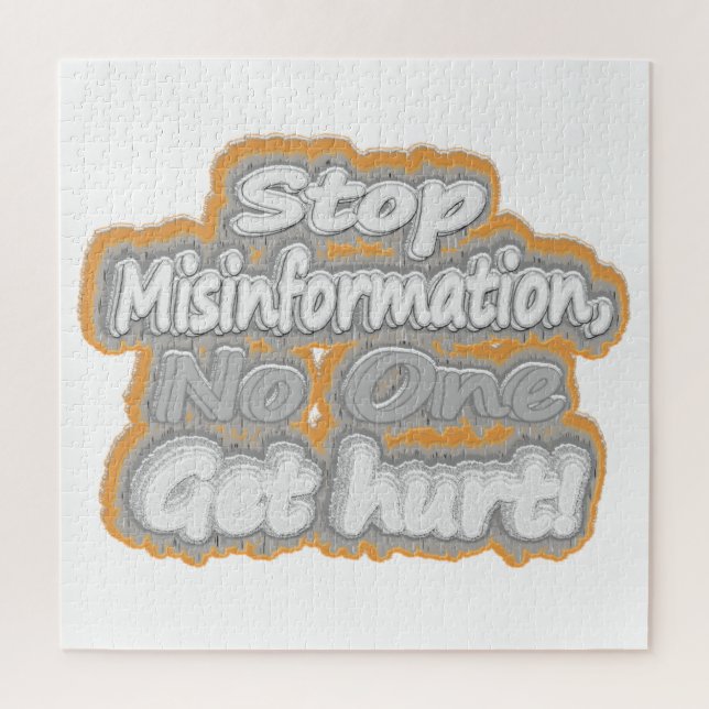 Niedliche Artwork über "Stopp Misinformation". Kau Puzzle (Vertikal)